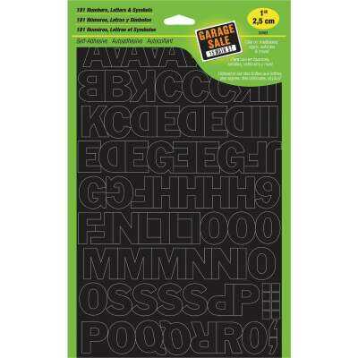 Hy-Ko 1 In. Black Vinyl Letters, Numbers & Symbols (181 Count)