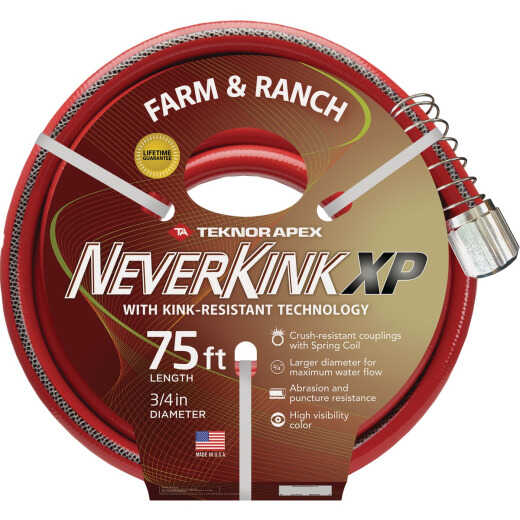 NeverKink XP 3/4 In. x 75 Ft. Farm & Ranch Hose