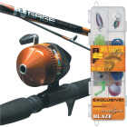 Ready 2 Fish Just Add Bait All Species 35 In. Fiberglass Fishing Rod & Spincast Reel Combo Image 1