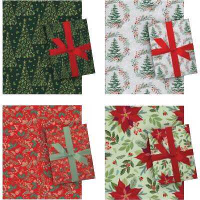 Paper Images Traditional 30 In. Christmas Gift Wrapping Paper